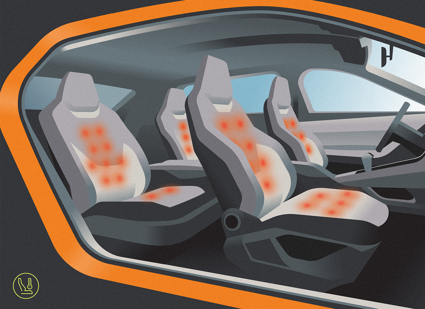 Uue 7-kohalise linnamaasturi SEAT Tarraco tehnoloogia: soojendusega esi- ja tagaistmed