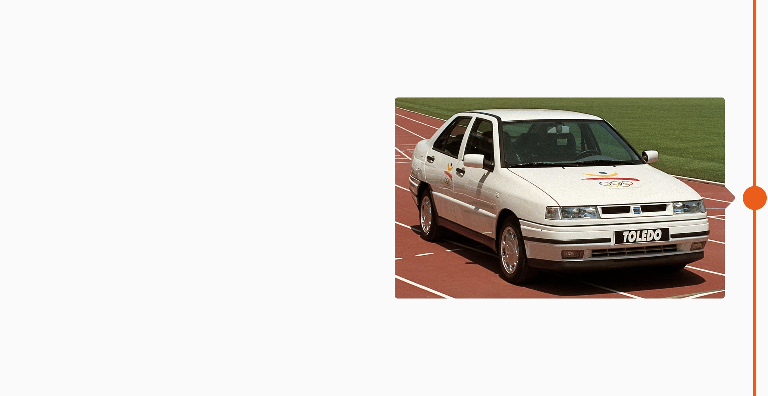 SEATi brändi ajalugu 1992 - 1992. aasta olümpiamängude partner SEAT Toledo jooksvate sportlaste rajal